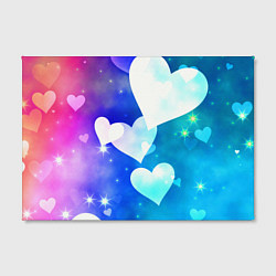 Холст прямоугольный Dreamy Hearts Multicolor, цвет: 3D-принт — фото 2