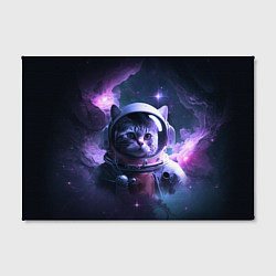 Холст прямоугольный Котик космонавт, цвет: 3D-принт — фото 2