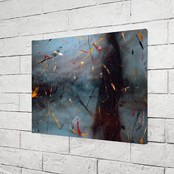 Холст прямоугольный Тёмно-серый туман и краски, цвет: 3D-принт — фото 2