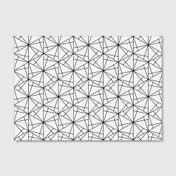 Холст прямоугольный Чёрно-белый геометрический треугольный узор, цвет: 3D-принт — фото 2