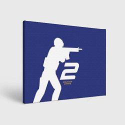 Холст прямоугольный Counter Strike 2 силуэт, цвет: 3D-принт