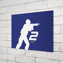 Холст прямоугольный Counter Strike 2 силуэт, цвет: 3D-принт — фото 2