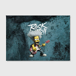 Холст прямоугольный Rock n roll style Simpsons, цвет: 3D-принт — фото 2