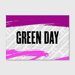 Холст прямоугольный Green Day rock legends: надпись и символ, цвет: 3D-принт — фото 2