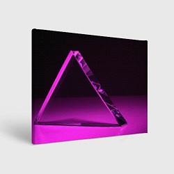 Холст прямоугольный Фиолетовая мрачная геометрическая фигура, цвет: 3D-принт