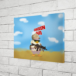 Холст прямоугольный Цыпленок - Чикен Ган, цвет: 3D-принт — фото 2