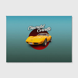 Холст прямоугольный Классический спорткар Chevrolet Corvette Stingray, цвет: 3D-принт — фото 2