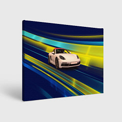 Холст прямоугольный Спортивная немецкая машина Porsche 911, цвет: 3D-принт