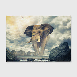 Холст прямоугольный Гигантский слон, цвет: 3D-принт — фото 2