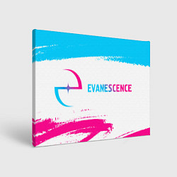 Холст прямоугольный Evanescence neon gradient style: надпись и символ, цвет: 3D-принт