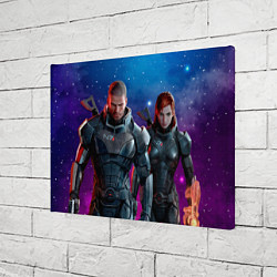 Холст прямоугольный Mass Effect N7 space, цвет: 3D-принт — фото 2