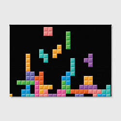 Холст прямоугольный Тетрис падающие блоки, цвет: 3D-принт — фото 2