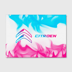 Холст прямоугольный Citroen neon gradient style: надпись и символ, цвет: 3D-принт — фото 2