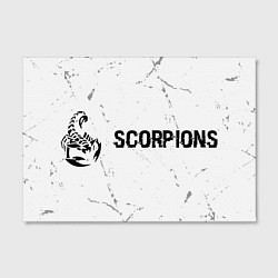 Холст прямоугольный Scorpions glitch на светлом фоне: надпись и символ, цвет: 3D-принт — фото 2