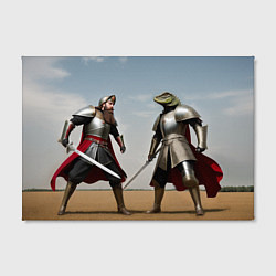 Холст прямоугольный Древний Рус против Ящера, цвет: 3D-принт — фото 2