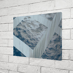 Холст прямоугольный Серая стена и блоки, цвет: 3D-принт — фото 2