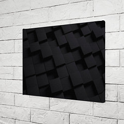 Холст прямоугольный Чёрные геометрические блоки, цвет: 3D-принт — фото 2