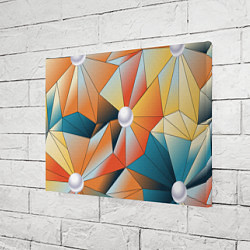 Холст прямоугольный Жемчужина - градиент из полигональных треугольнико, цвет: 3D-принт — фото 2