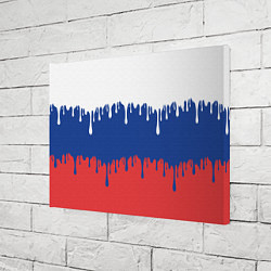 Холст прямоугольный Флаг России - потёки, цвет: 3D-принт — фото 2