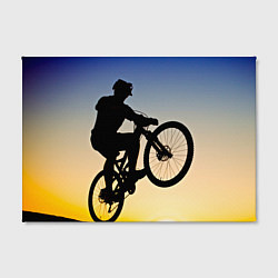 Холст прямоугольный Прыжок велосипедиста, цвет: 3D-принт — фото 2
