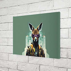 Холст прямоугольный Cool kangaroo - cyberpunk, цвет: 3D-принт — фото 2