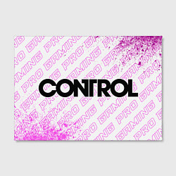 Холст прямоугольный Control pro gaming: надпись и символ, цвет: 3D-принт — фото 2