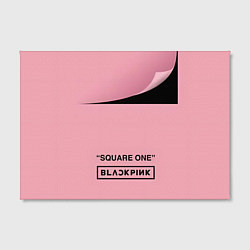 Холст прямоугольный Логотип Blackpink альбома Square One, цвет: 3D-принт — фото 2