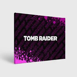 Холст прямоугольный Tomb Raider pro gaming: надпись и символ, цвет: 3D-принт