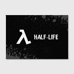 Холст прямоугольный Half-Life glitch на темном фоне: надпись и символ, цвет: 3D-принт — фото 2