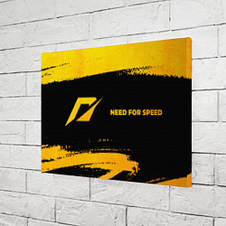 Холст прямоугольный Need for Speed - gold gradient: надпись и символ, цвет: 3D-принт — фото 2