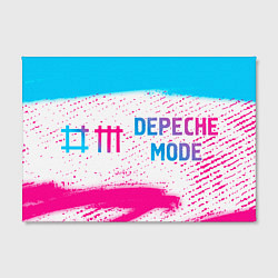 Холст прямоугольный Depeche Mode neon gradient style: надпись и символ, цвет: 3D-принт — фото 2