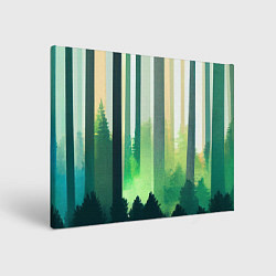 Холст прямоугольный Прохладный лес, цвет: 3D-принт