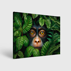 Холст прямоугольный Черная обезьянка, цвет: 3D-принт