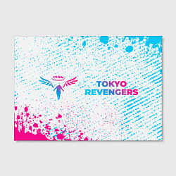 Холст прямоугольный Tokyo Revengers neon gradient style: надпись и сим, цвет: 3D-принт — фото 2