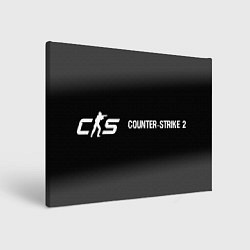 Холст прямоугольный Counter-Strike 2 glitch на темном фоне: надпись и, цвет: 3D-принт