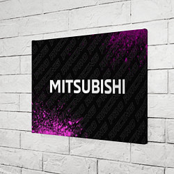 Холст прямоугольный Mitsubishi pro racing: надпись и символ, цвет: 3D-принт — фото 2