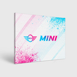 Холст прямоугольный Mini neon gradient style: надпись и символ, цвет: 3D-принт