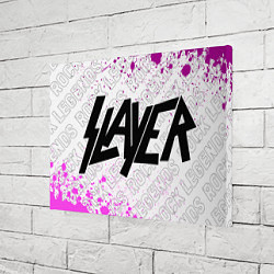 Холст прямоугольный Slayer rock legends: надпись и символ, цвет: 3D-принт — фото 2