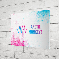 Холст прямоугольный Arctic Monkeys neon gradient style: надпись и симв, цвет: 3D-принт — фото 2