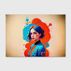 Холст прямоугольный Девушка в брызгах краски, цвет: 3D-принт — фото 2