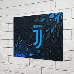 Холст прямоугольный Juventus blue logo, цвет: 3D-принт — фото 2