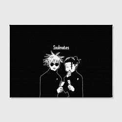 Холст прямоугольный Сатору Годжо и Гетто Сугуру - Магическая битва, цвет: 3D-принт — фото 2