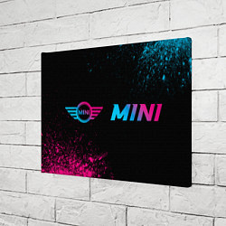 Холст прямоугольный Mini - neon gradient: надпись и символ, цвет: 3D-принт — фото 2