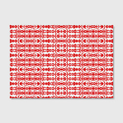 Холст прямоугольный Красно-белый батик, цвет: 3D-принт — фото 2