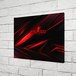Холст прямоугольный CSGO red black logo, цвет: 3D-принт — фото 2