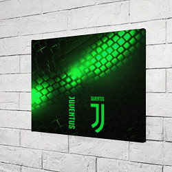 Холст прямоугольный Juventus green logo neon, цвет: 3D-принт — фото 2