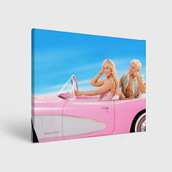 Холст прямоугольный Барби и Кен в кабриолете, цвет: 3D-принт