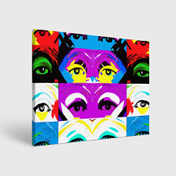 Холст прямоугольный Eyes - pop art - neural network, цвет: 3D-принт
