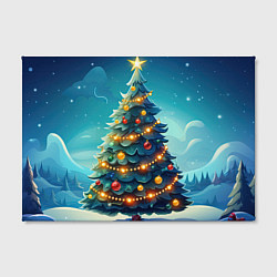 Холст прямоугольный Новогодняя елка, цвет: 3D-принт — фото 2