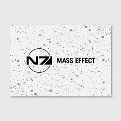 Холст прямоугольный Mass Effect glitch на светлом фоне по-горизонтали, цвет: 3D-принт — фото 2